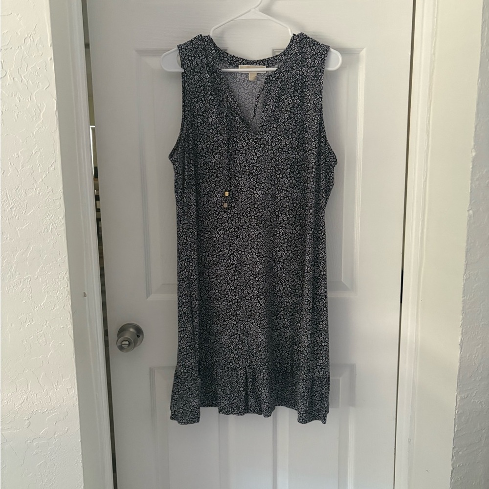 Michael Kors Sleeveless black Floral Shift Dress